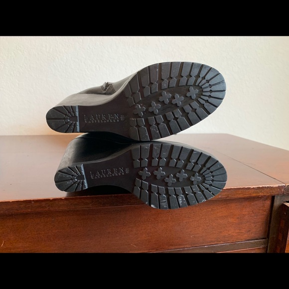 Lauren Ralph Lauren Wilda Leather Boots Size 9.5 - Picture 10 of 12